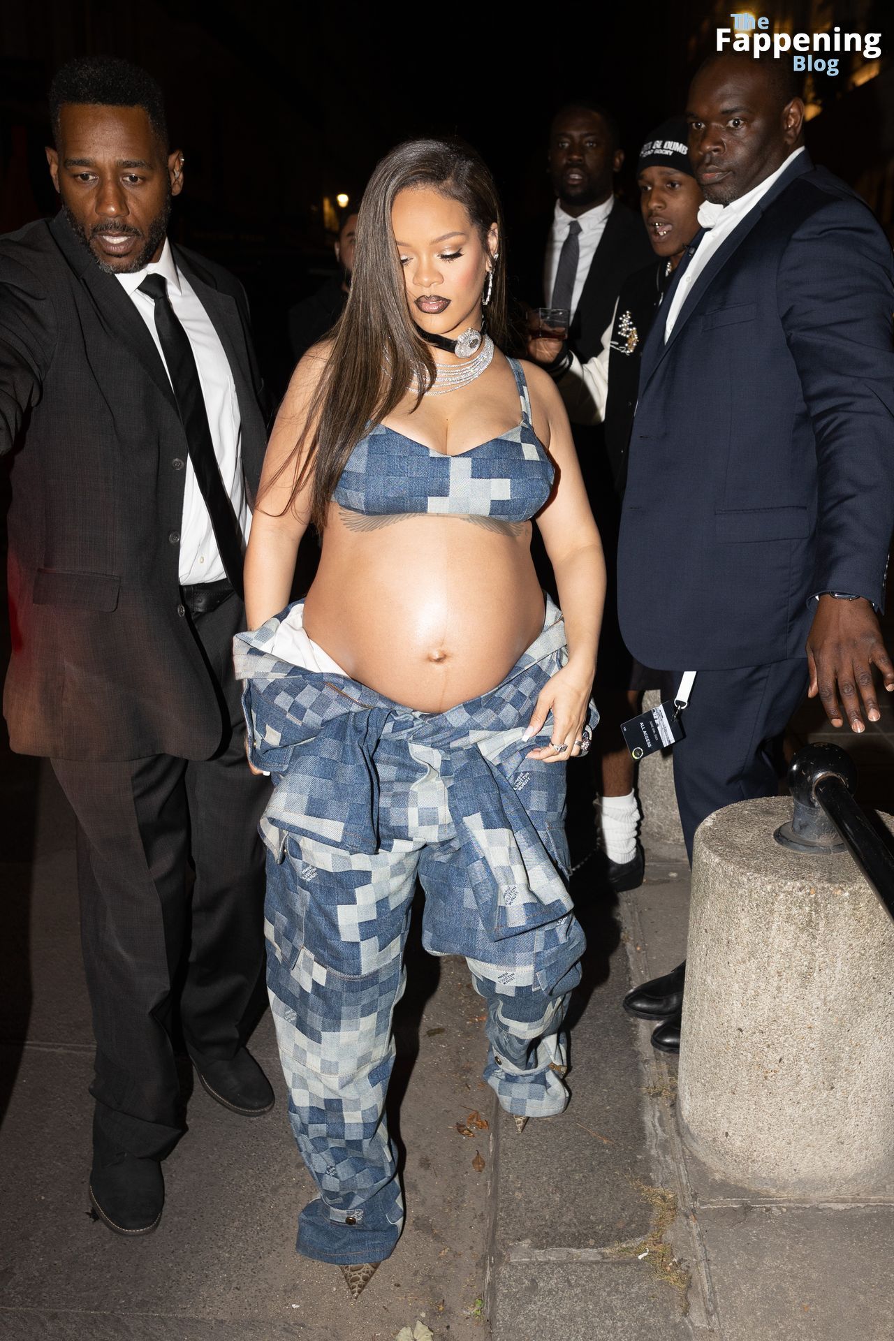 Rihanna Displays Her Baby Bump at the Louis Vuitton Menswear Show in Paris (43 Photos)