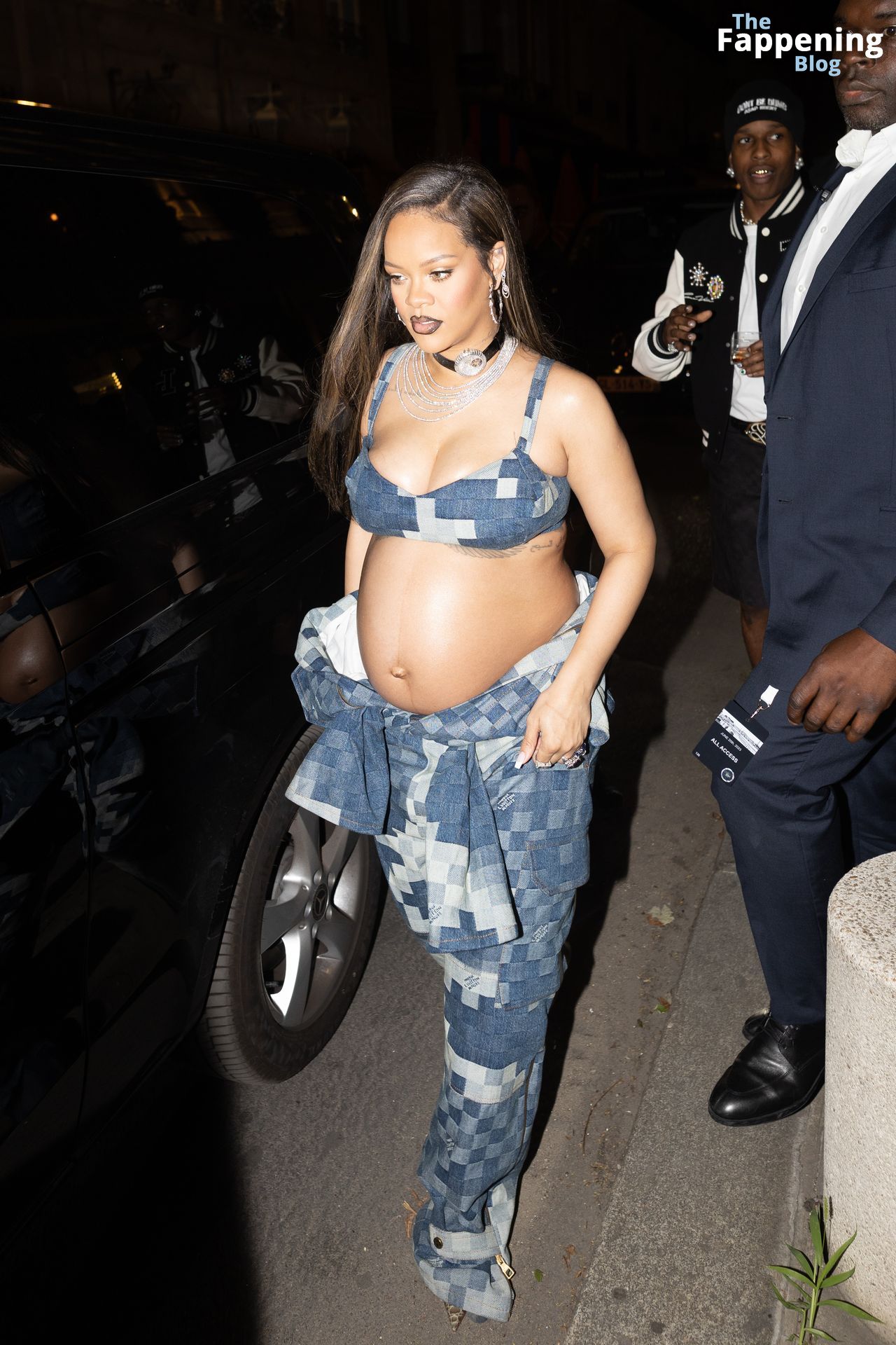 Rihanna Displays Her Baby Bump at the Louis Vuitton Menswear Show in Paris (43 Photos)