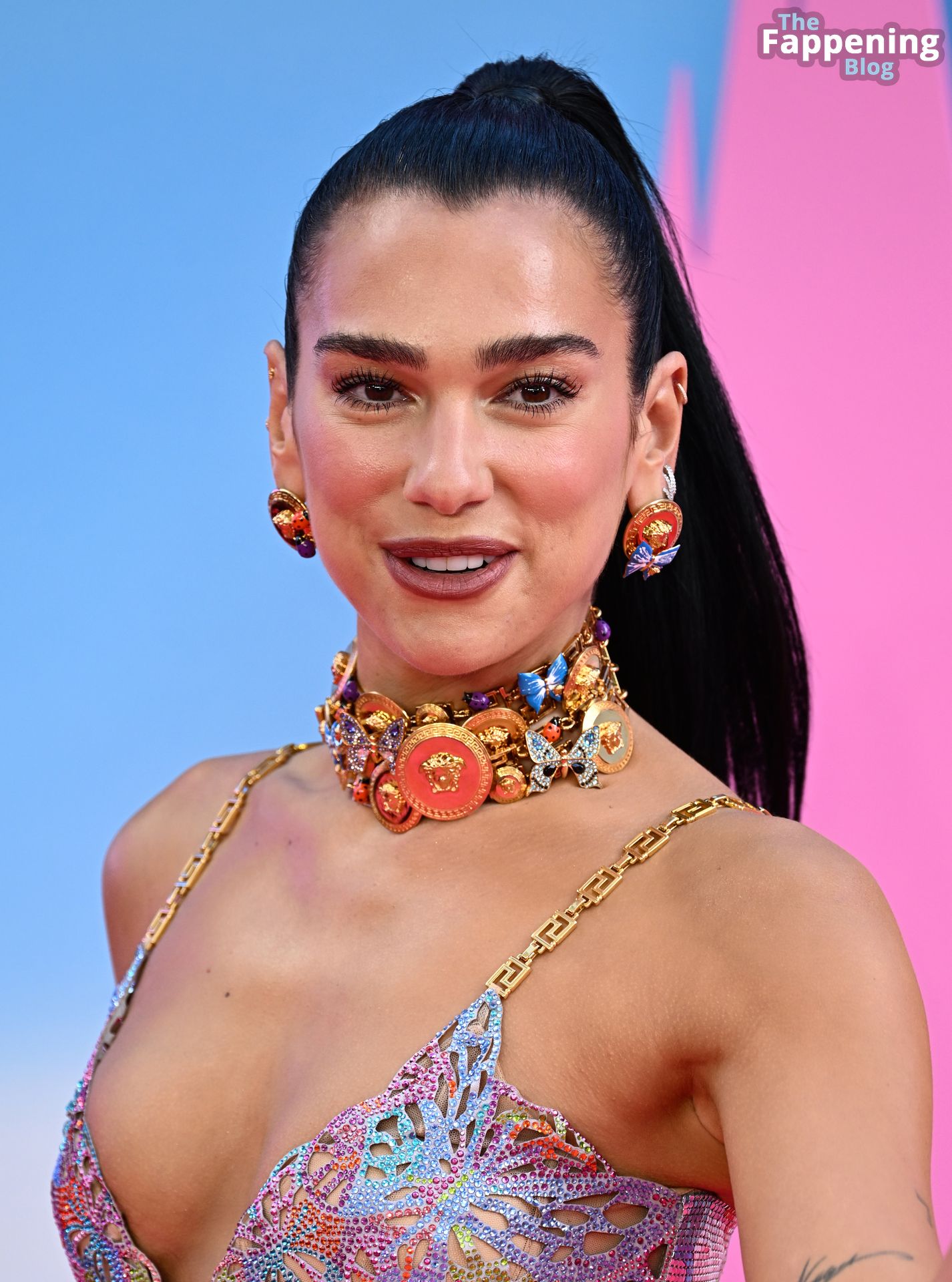 Dua Lipa Displays Her Sexy Tits at the “Barbie” European Premiere in London (64 Photos)