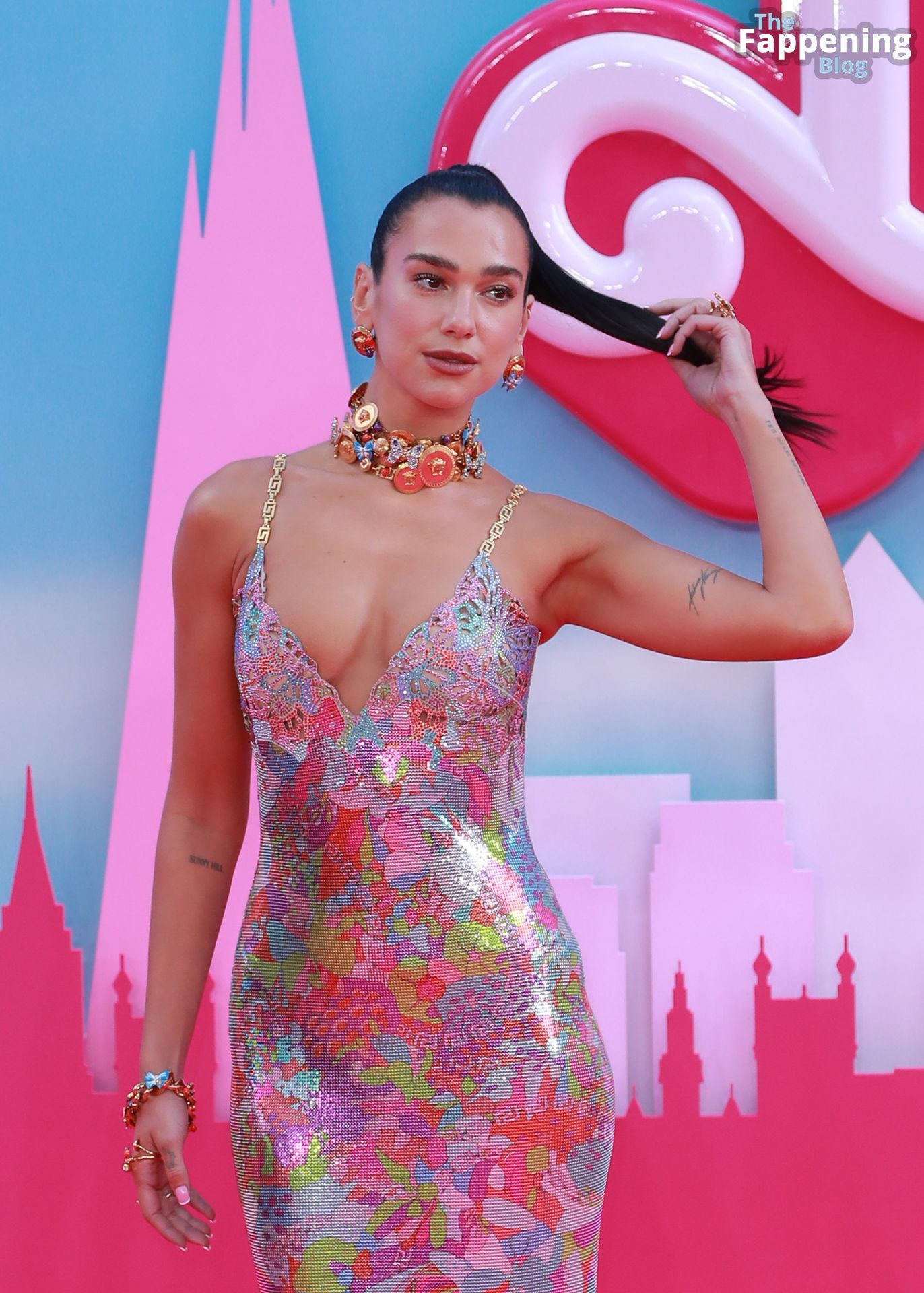 Dua Lipa Displays Her Sexy Tits at the “Barbie” European Premiere in London (64 Photos)