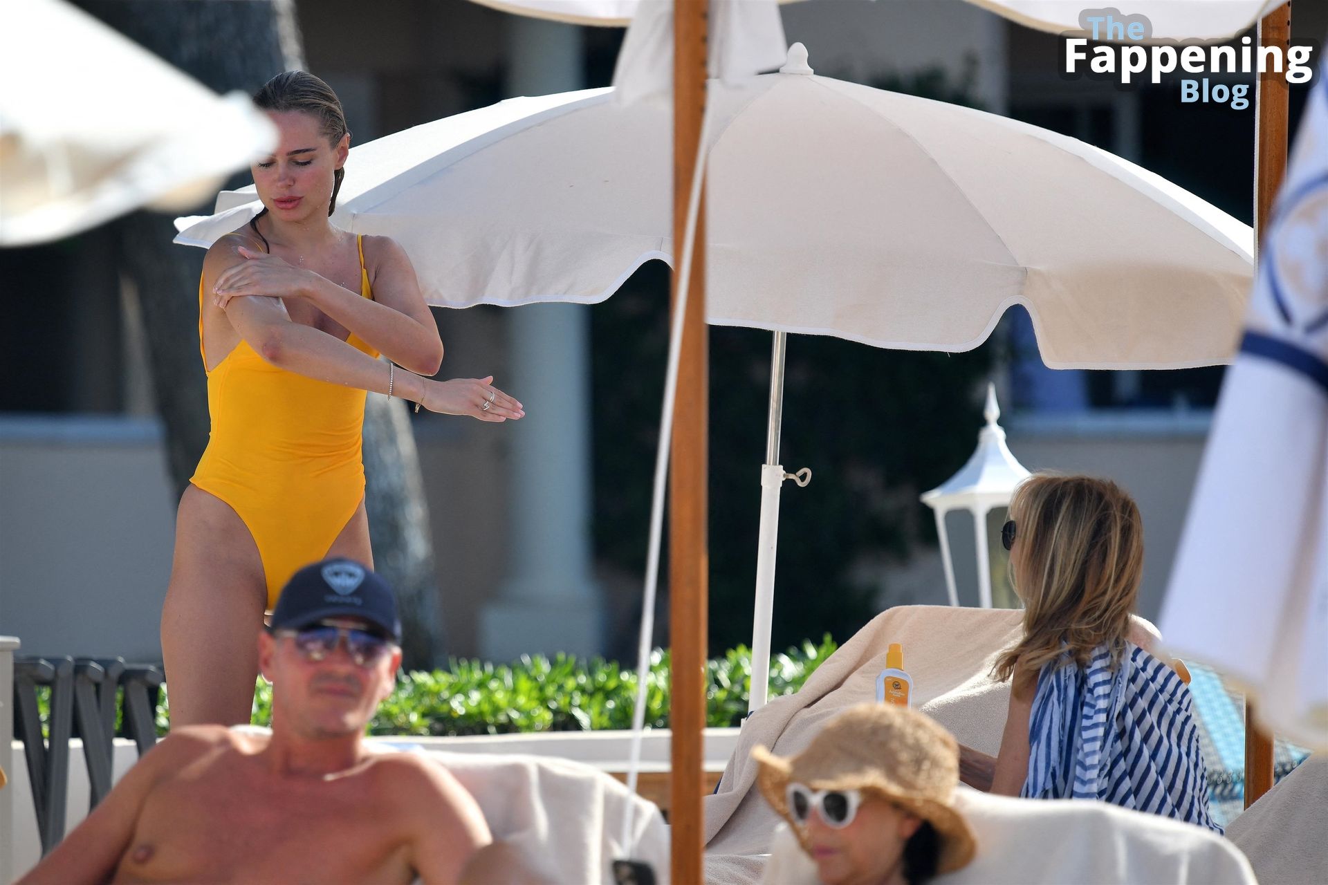 Kimberley Garner Looks Sensational in an Orange Swimsuit in Saint-Tropez (31 Photos)