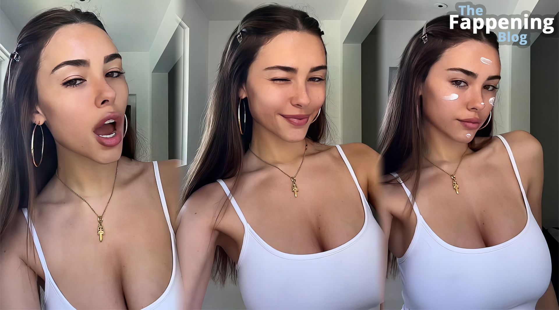 Madison Beer Displays Her Sexy Boobs in a White Top (8 Photos) .