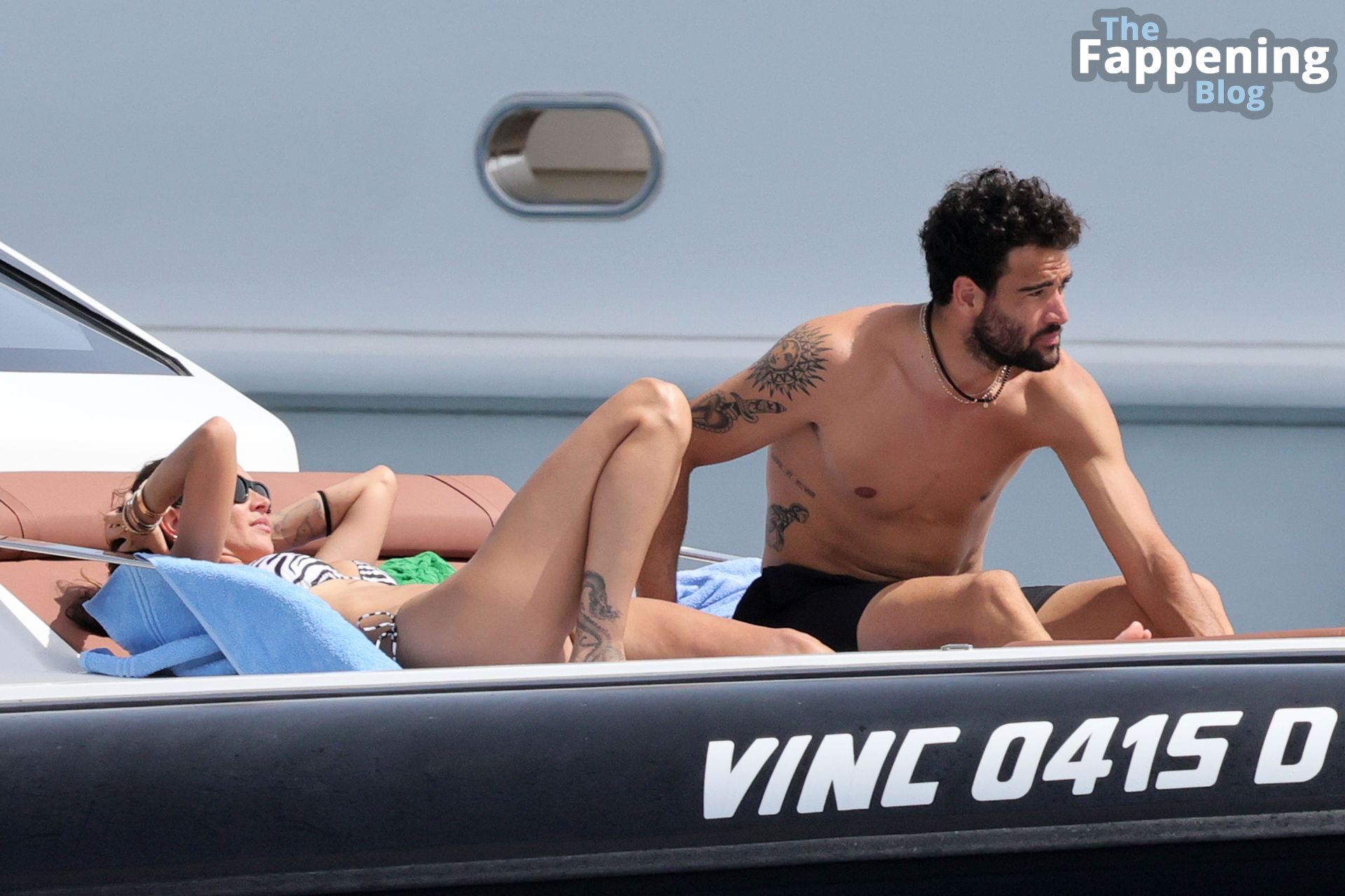 Melissa Satta &amp; Matteo Berrettini Enjoy Their Holiday on a Boat in Sardinia (39 Photos)