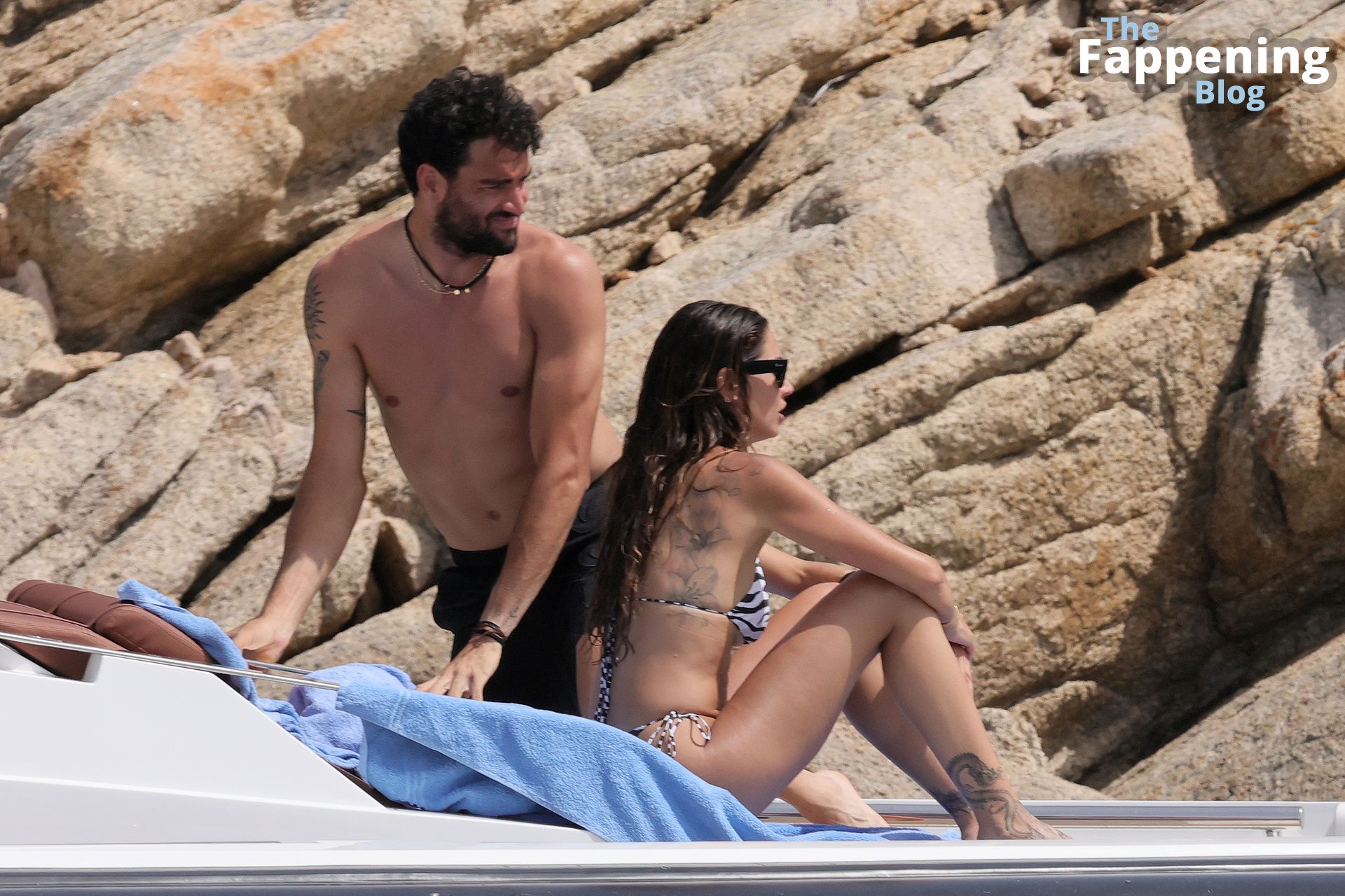Melissa Satta &amp; Matteo Berrettini Enjoy Their Holiday on a Boat in Sardinia (39 Photos)