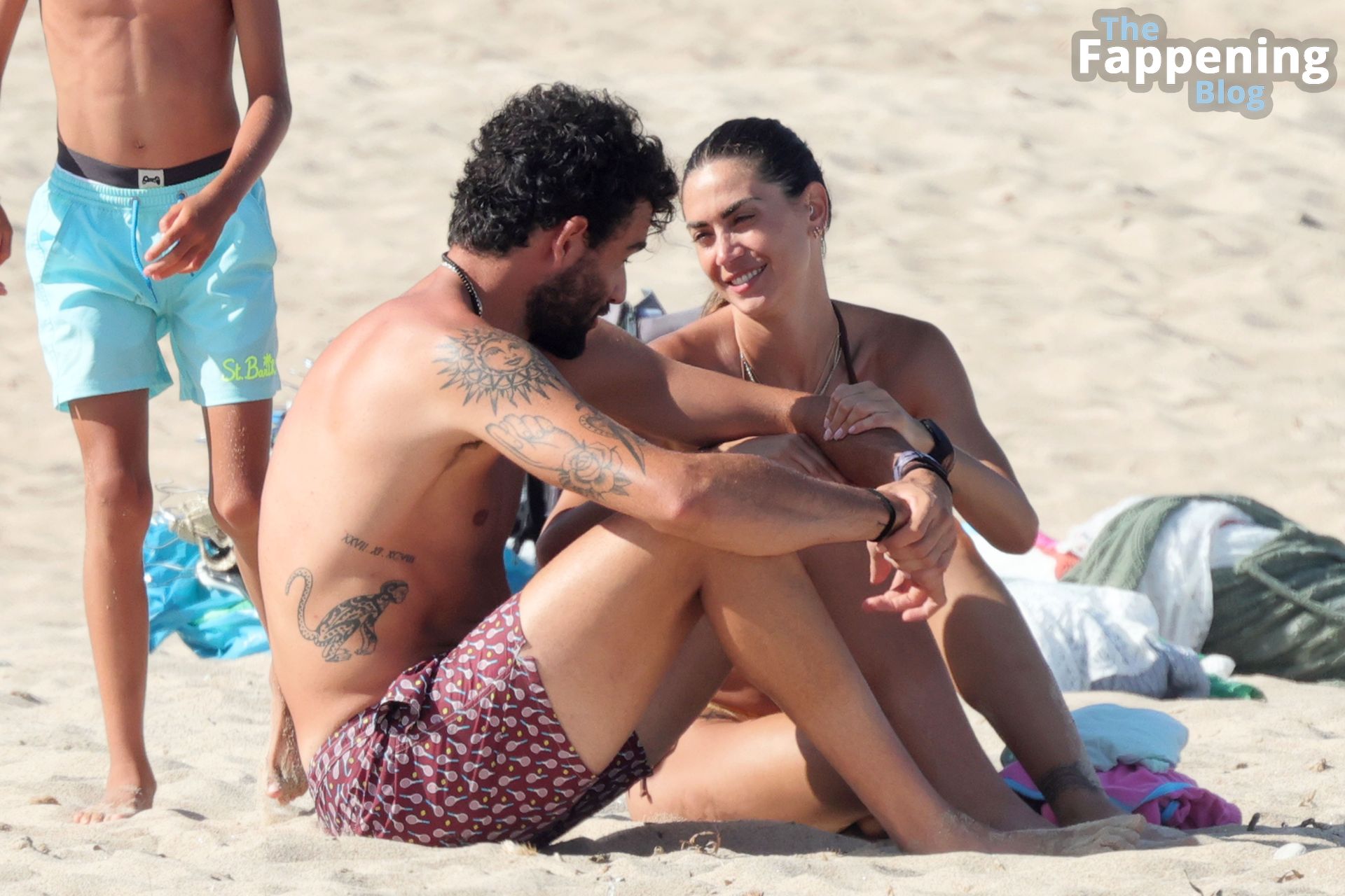 Melissa Satta &amp; Matteo Berrettini Enjoy a Day on the Beach in Sardinia (47 Photos)