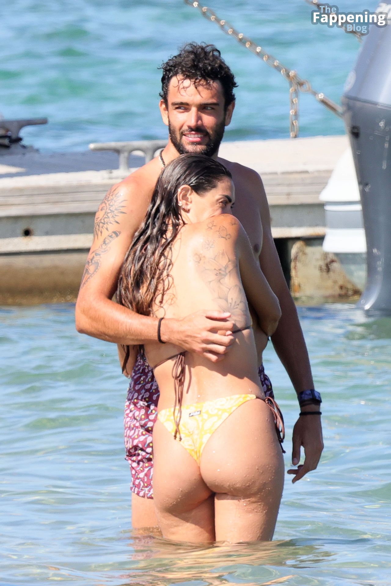 Melissa Satta &amp; Matteo Berrettini Enjoy a Day on the Beach in Sardinia (47 Photos)