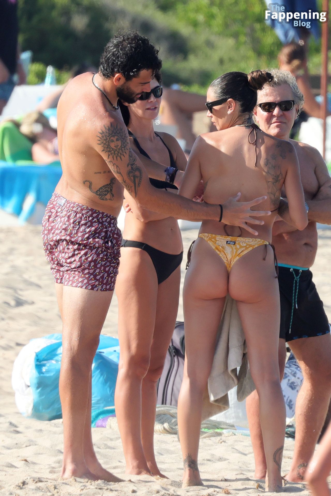 Melissa Satta &amp; Matteo Berrettini Enjoy a Day on the Beach in Sardinia (47 Photos)