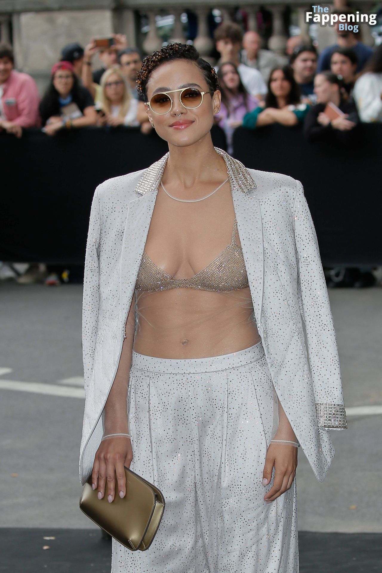 Nathalie Emmanuel Flaunts Her Sexy Tits at the Giorgio Armani Fashion Show in Paris (45 Photos)