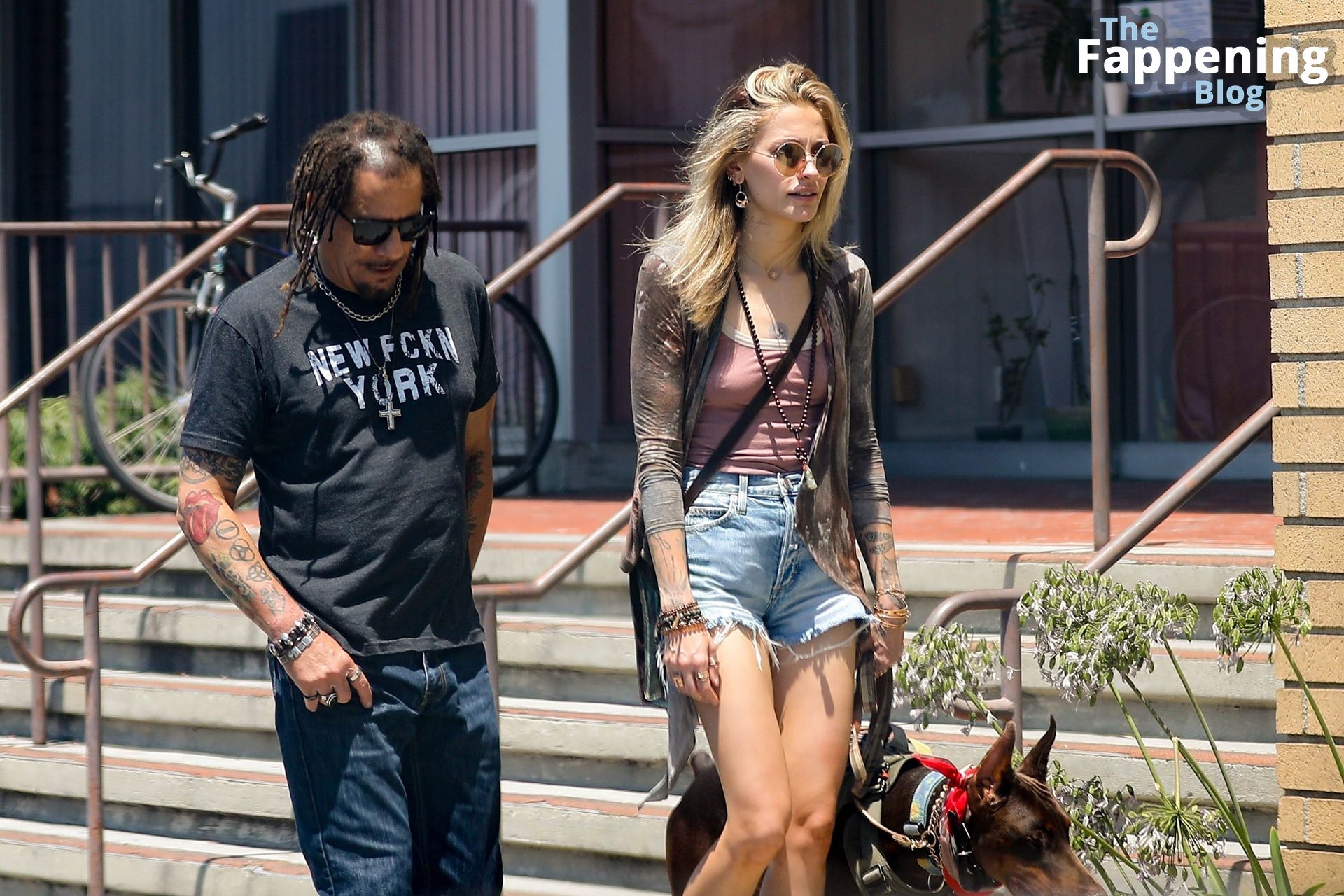 Braless Paris Jackson Exits the Flea Market with Her Beloved Doggo (44 Photos)