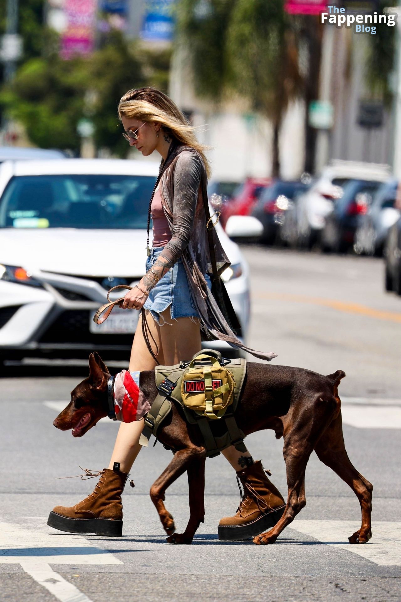 Braless Paris Jackson Exits the Flea Market with Her Beloved Doggo (44 Photos)