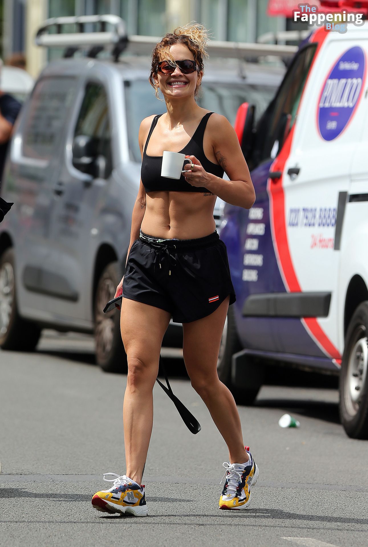 Rita Ora Looks Toned As She Leaves a London Gym Wearing a Sports Bra and Tiny Black Shorts (28 Photos)