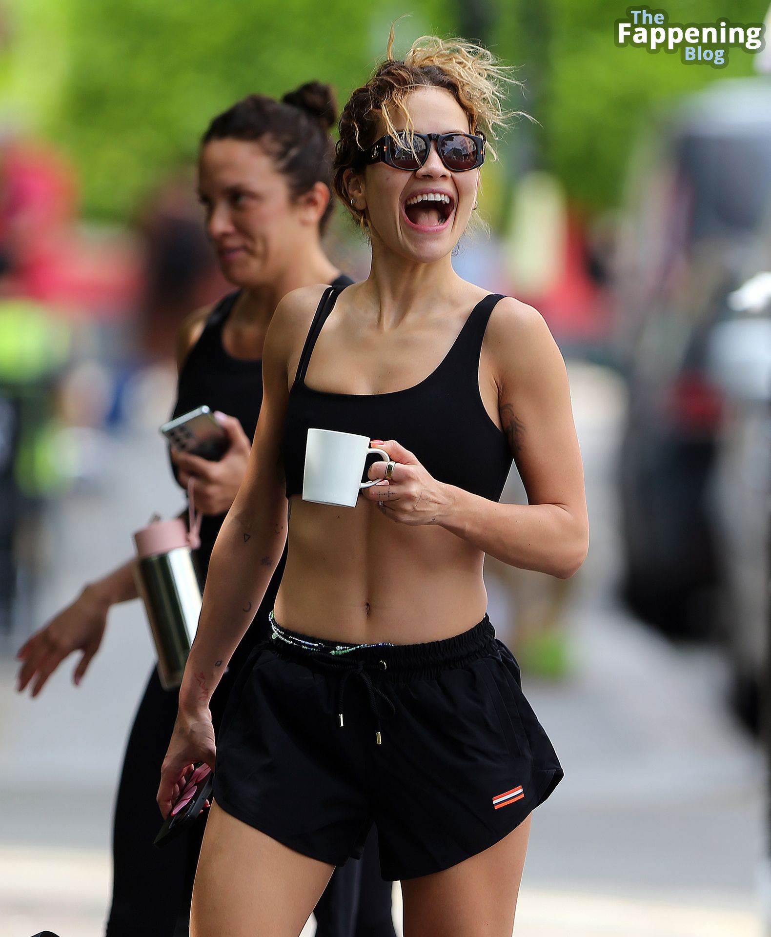 Rita Ora Looks Toned As She Leaves a London Gym Wearing a Sports Bra and Tiny Black Shorts (28 Photos)