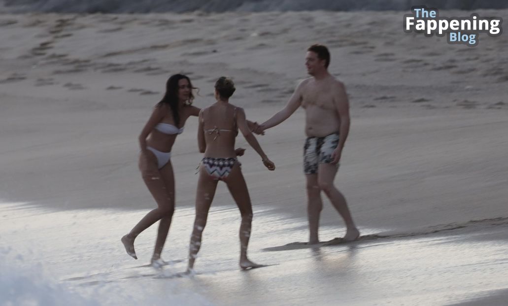 Stacy Keibler Appears to Wrestle with Friends on the Beach in Cabo (79 Photos)