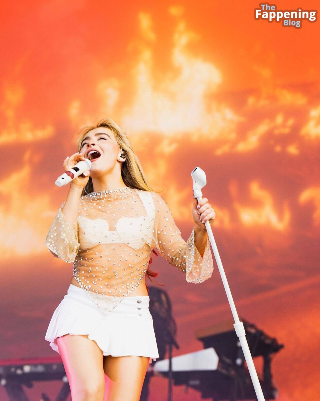 Sabrina Carpenter Shows Off Her Sexy Figure On Stage At Lollapalooza