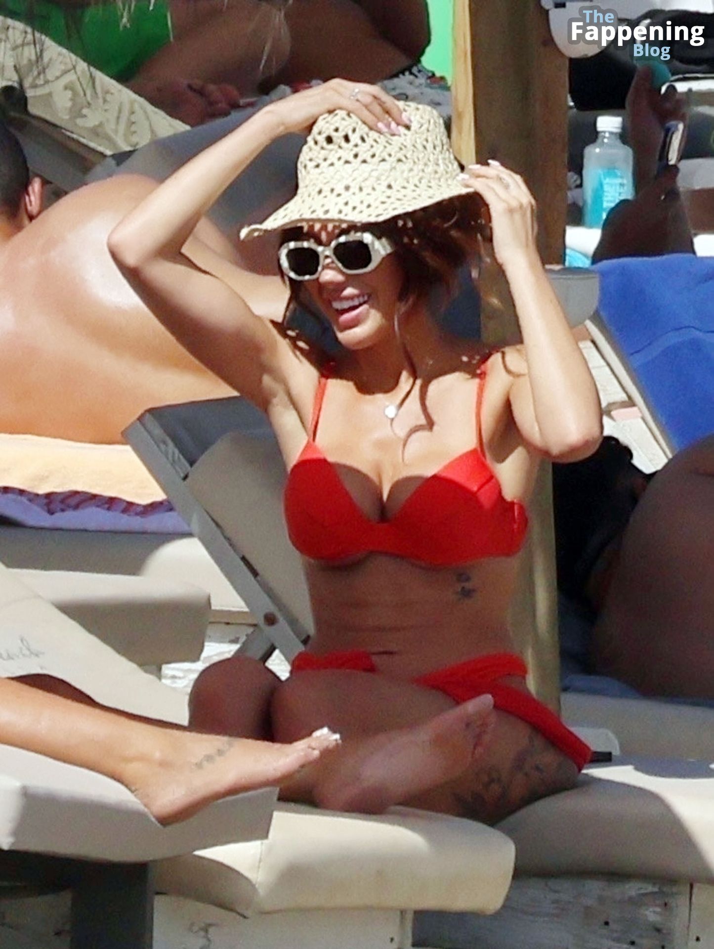 Chloe Ferry Looks Stunning in a Red Bikini on the Beach in Marbella (78 Photos)