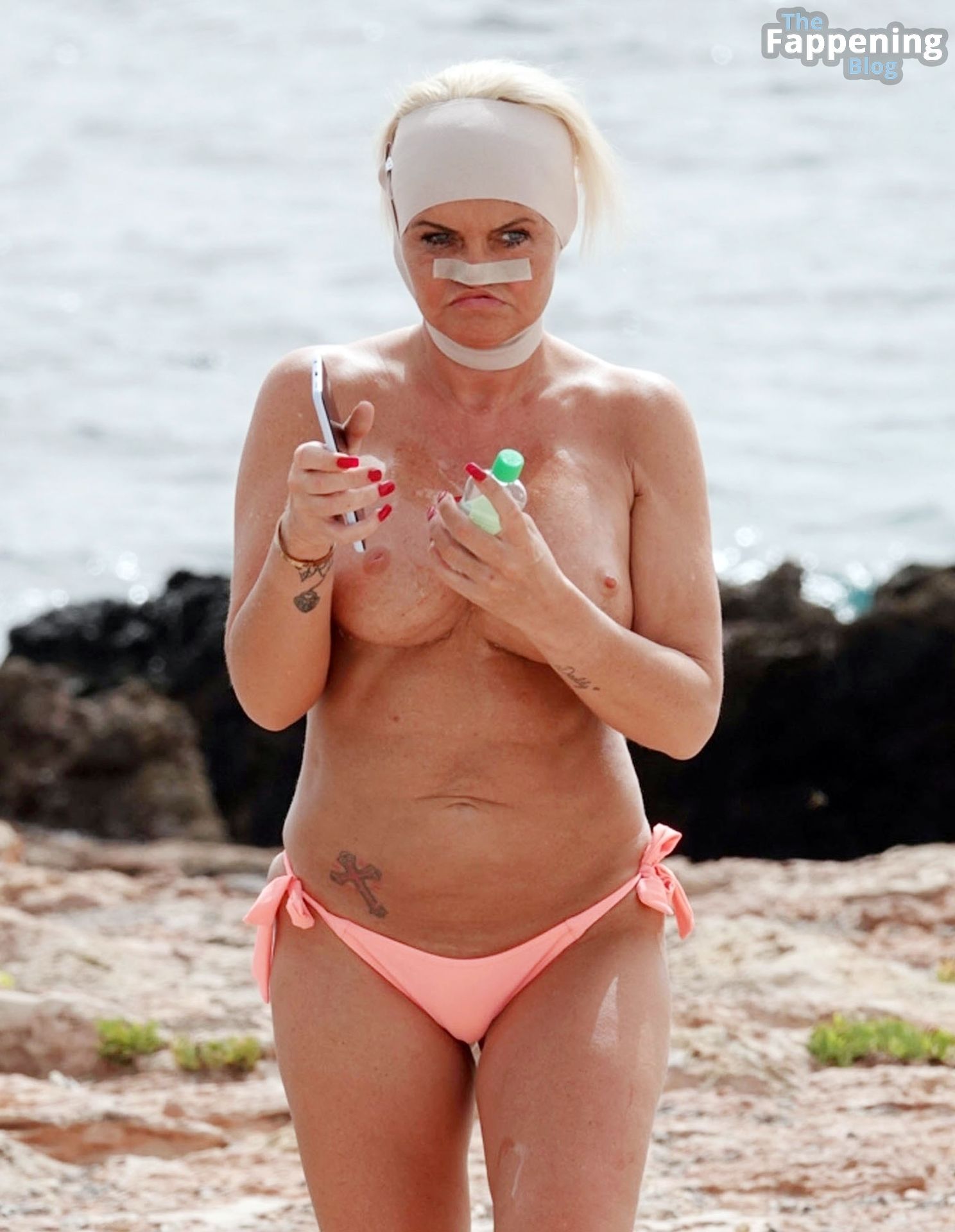Danniella Westbrook Shows Off Her Nude Boobs in Ibiza (25 Photos)