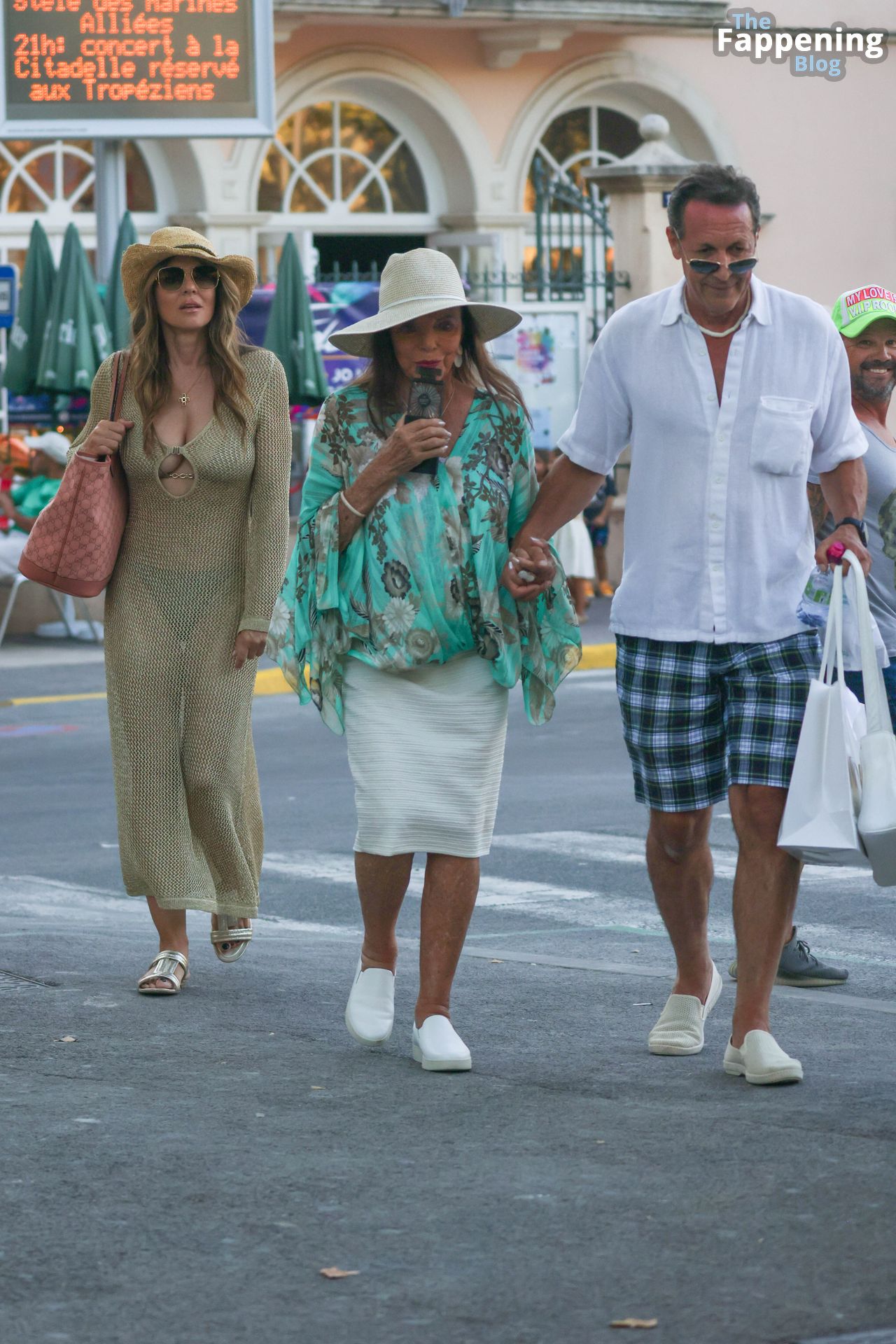 Elizabeth Hurley &amp; Joan Collins Are Seen While Out Shopping in Saint-Tropez (52 Photos)