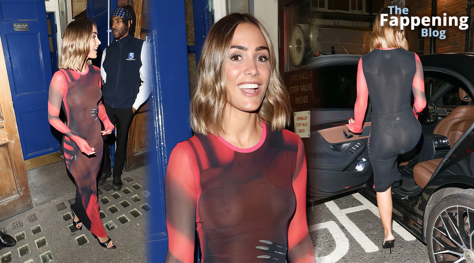 Frankie Bridge Flashes Her Nude Tits in a See-Through Dress (24 Photos)