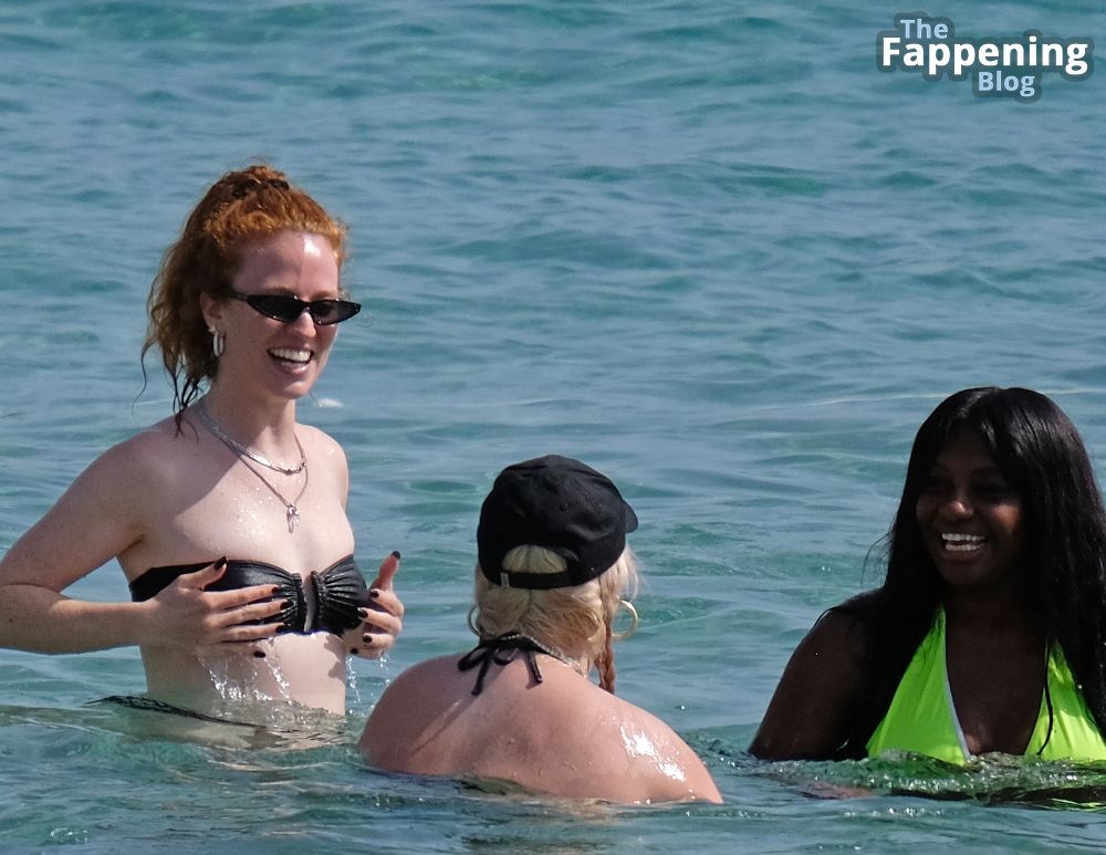 Jess Glynne Looks Sexy in a Black Bikini while on Holiday in Ibiza (32 Photos)