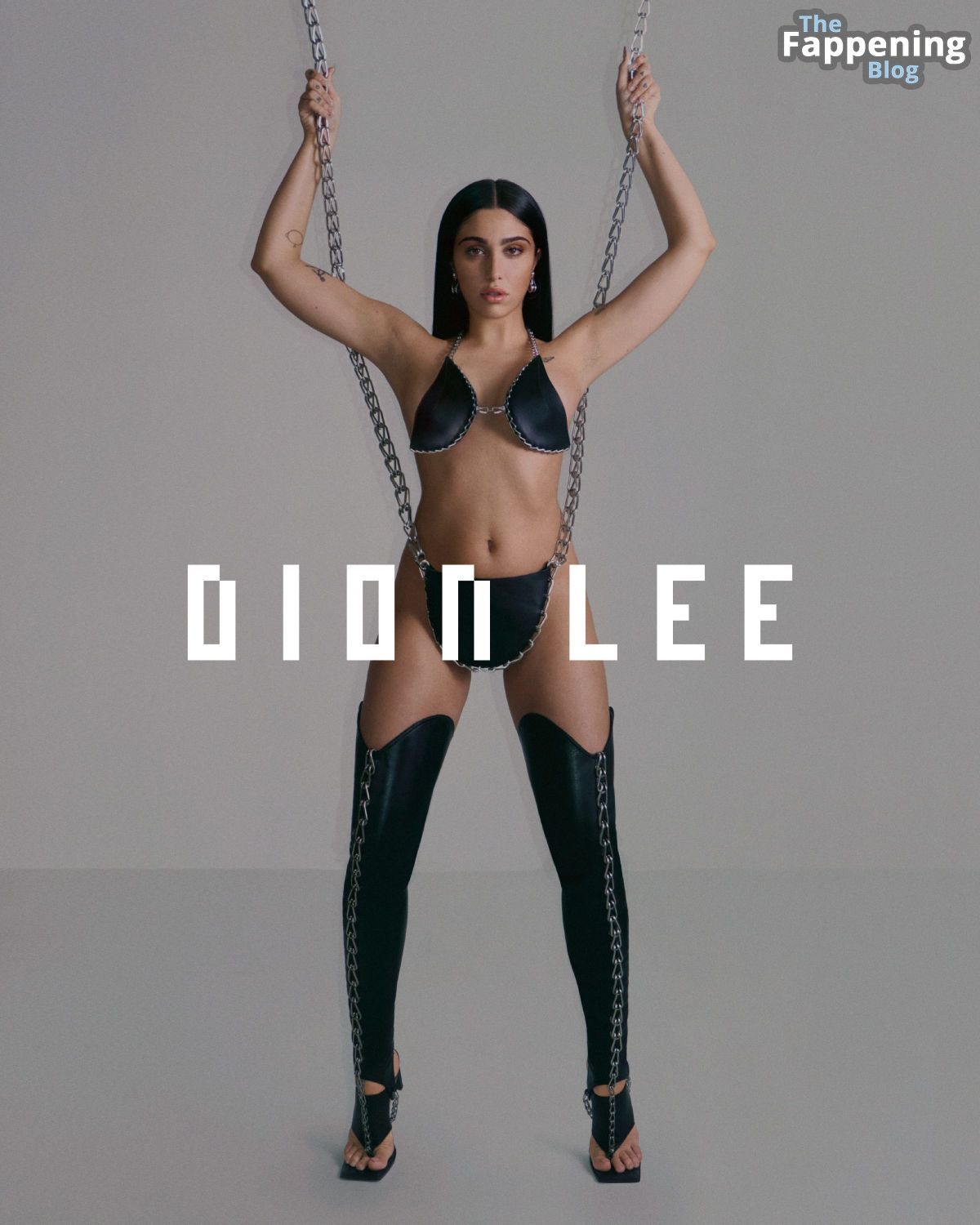 Lourdes Leon Poses for the Dion Lee Cage Chain Campaign (11 Photos)