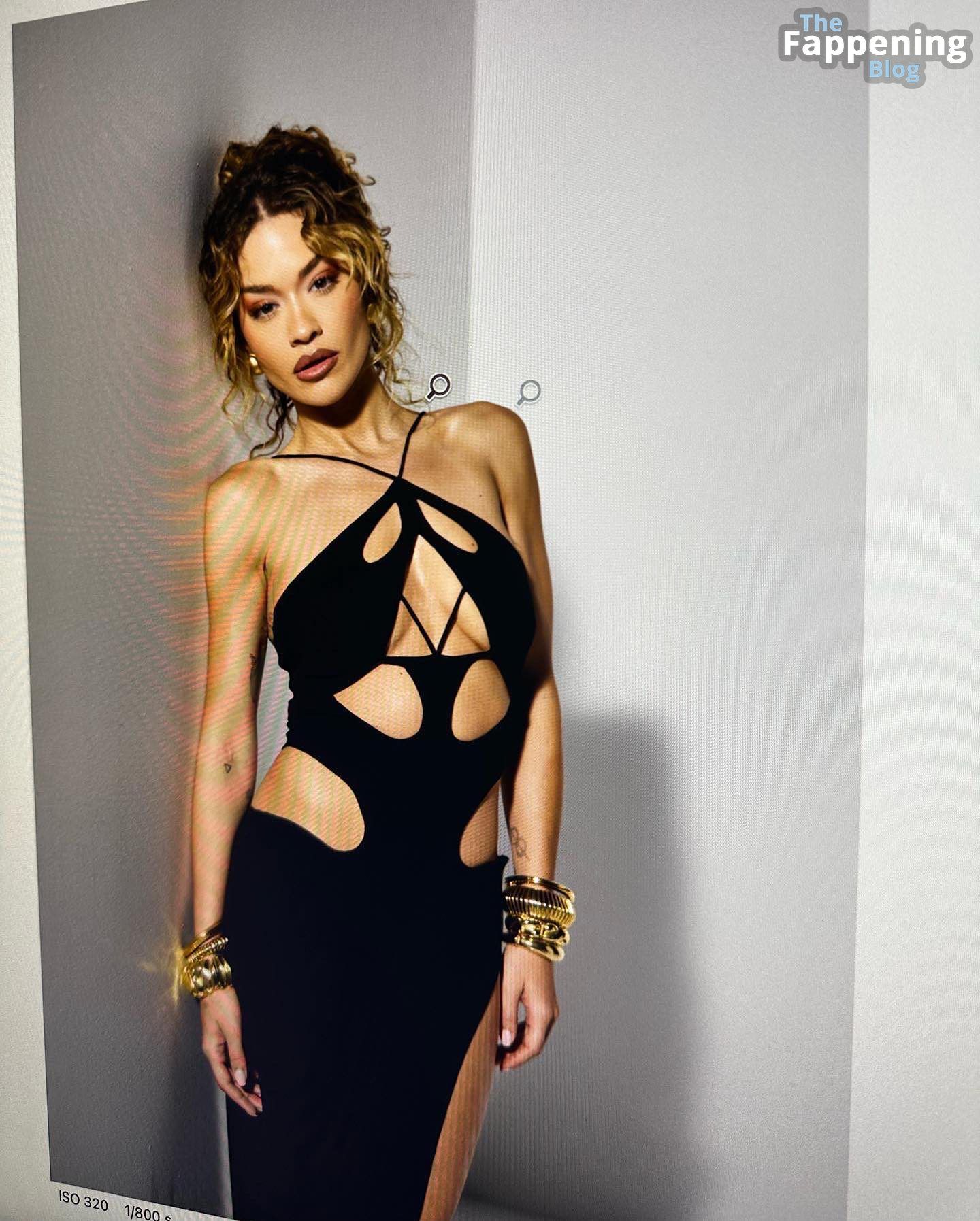 Rita Ora Flaunts Her Figure in a Sexy Black Dress (9 Photos)