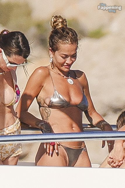 Rita Ora Sizzles in a Silver Bikini as She Holidays with Taika Waititi in Ibiza (22 Photos)