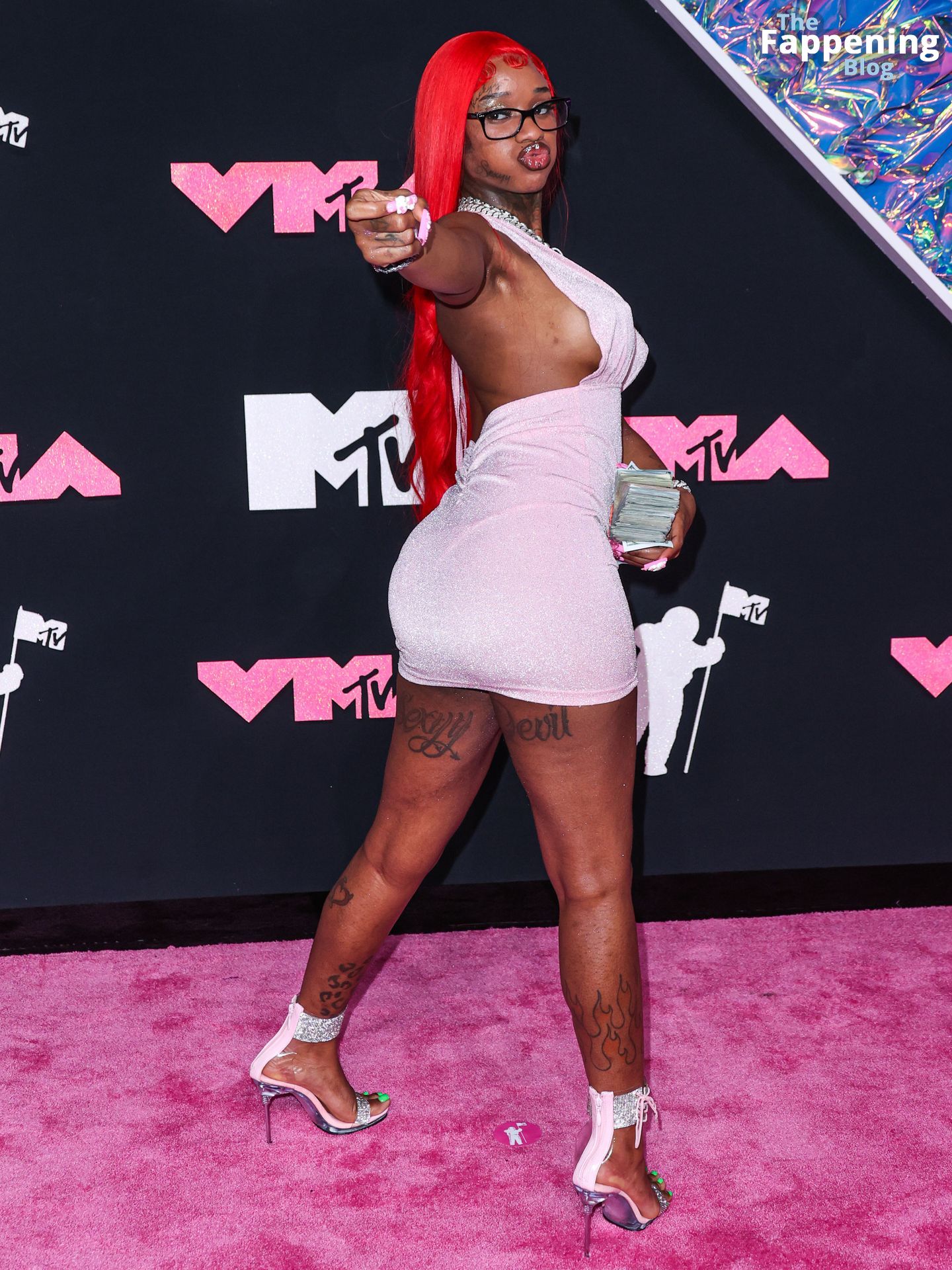 Sexyy Red Poses Braless at the MTV Video Music Awards (7 Photos)
