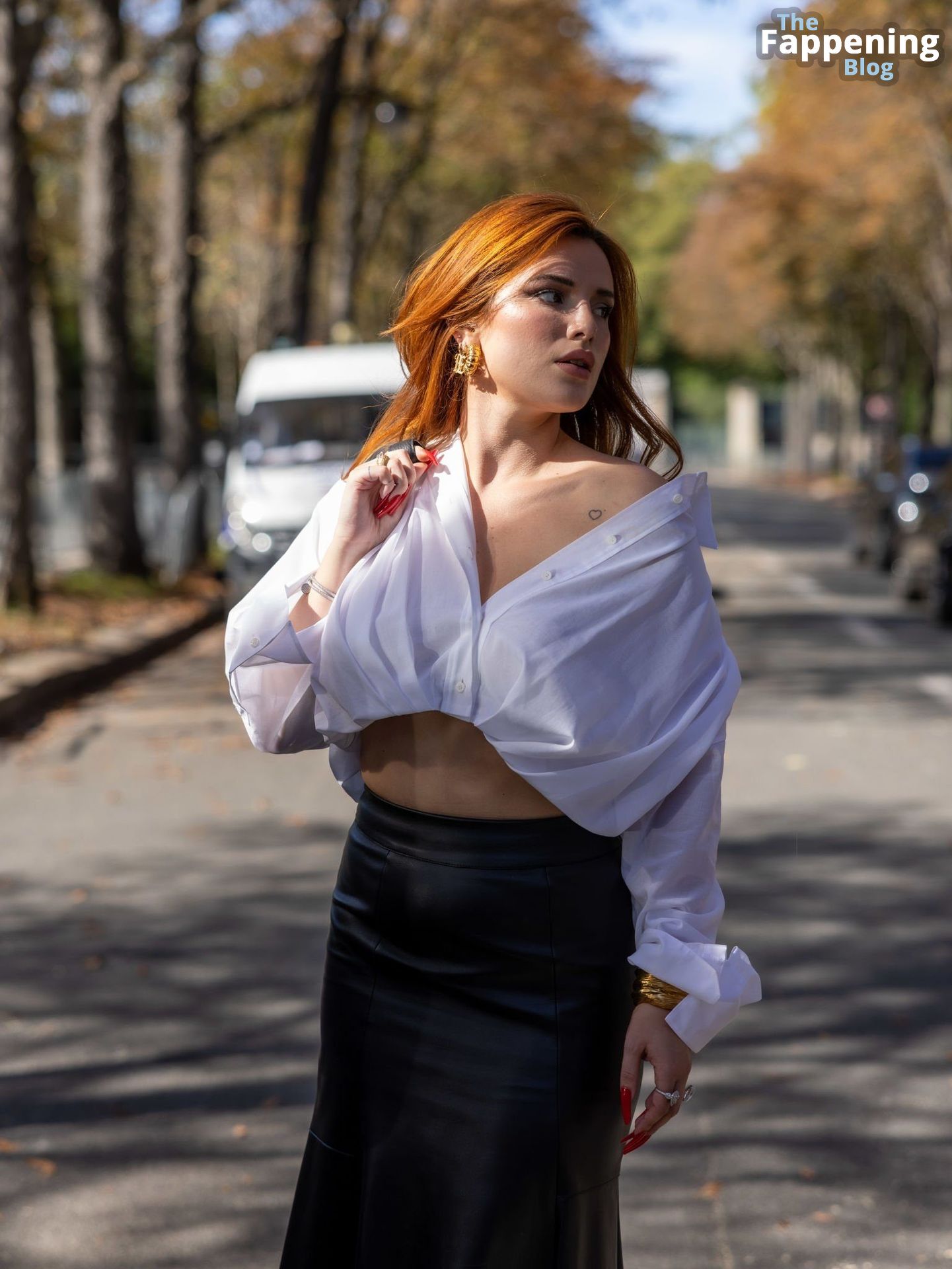 Bella Thorne Attends the Akris Womenswear Show in Paris (45 Photos)