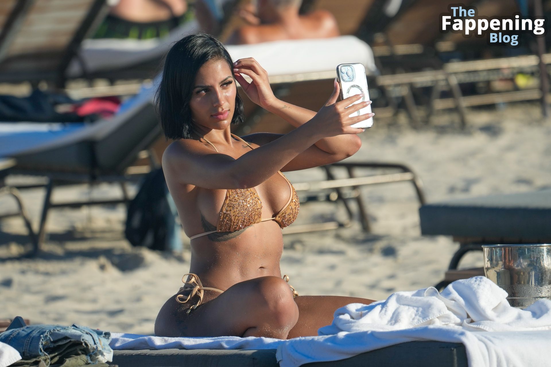 Chaney Jones Shows Off Her Curvy Figure in a Bikini in Miami (26 Photos)