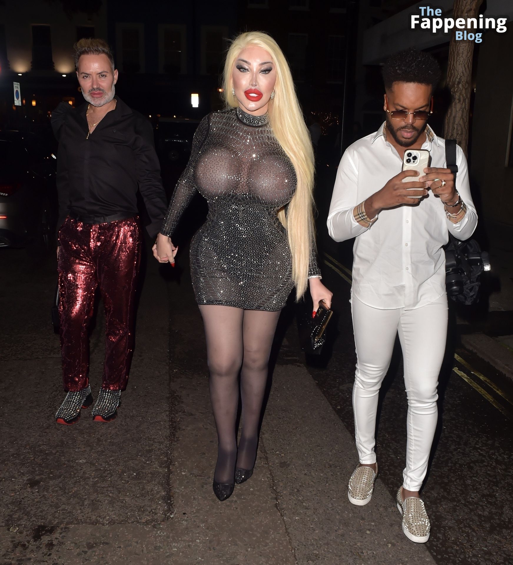 Jessica Alves Flaunts Curvaceous Figure in a Sheer Dress at Kabo Fitzrovia (36 Photos)