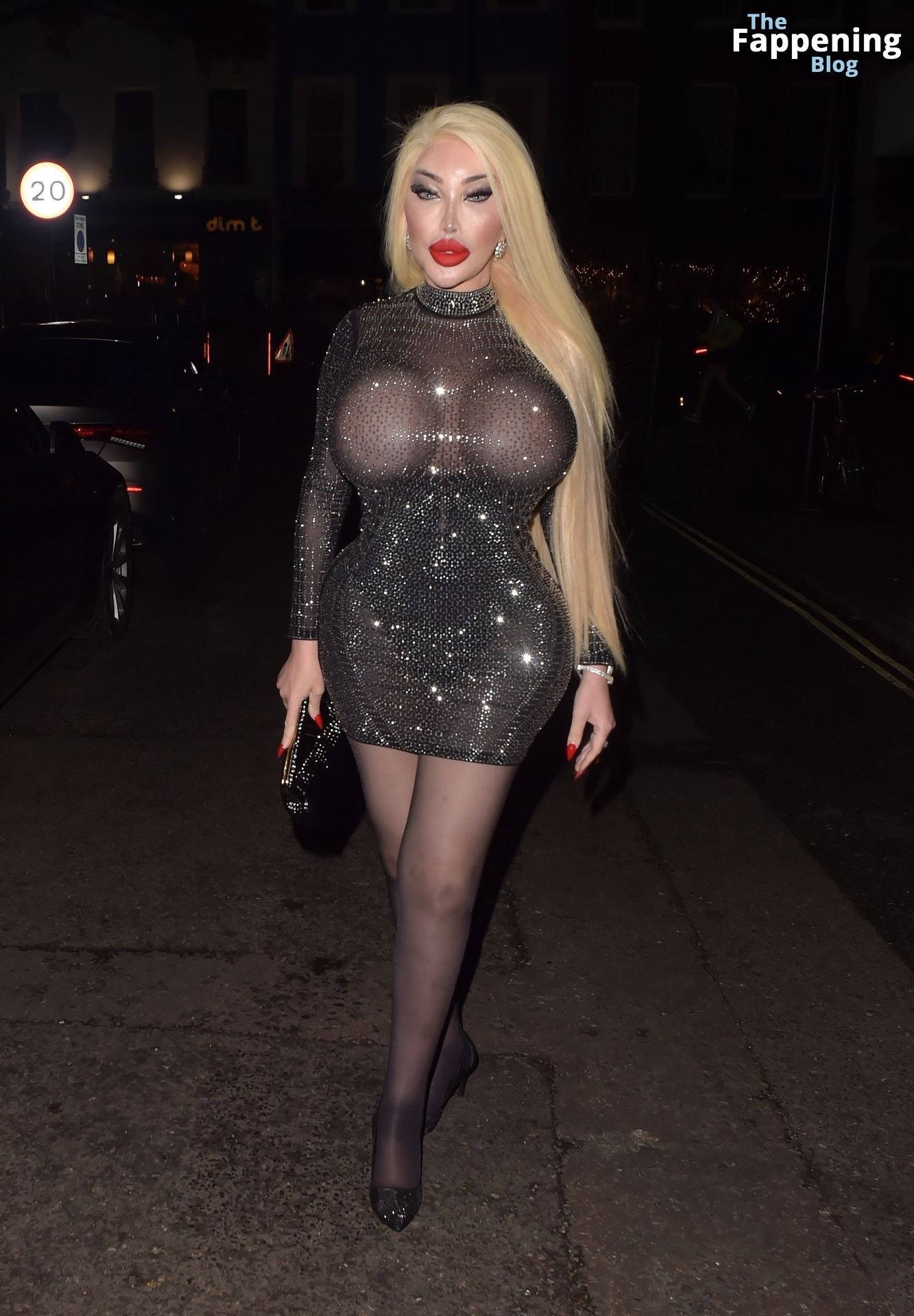 Jessica Alves Flaunts Curvaceous Figure in a Sheer Dress at Kabo Fitzrovia (36 Photos)