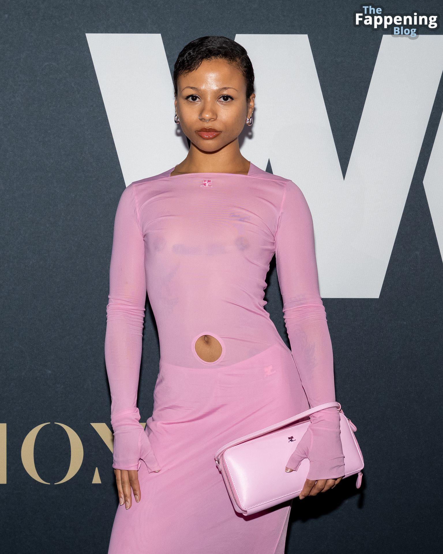 Myha’la Herrold Flashes Her Nude Tits at the WWD Honors in NYC (9 Photos)
