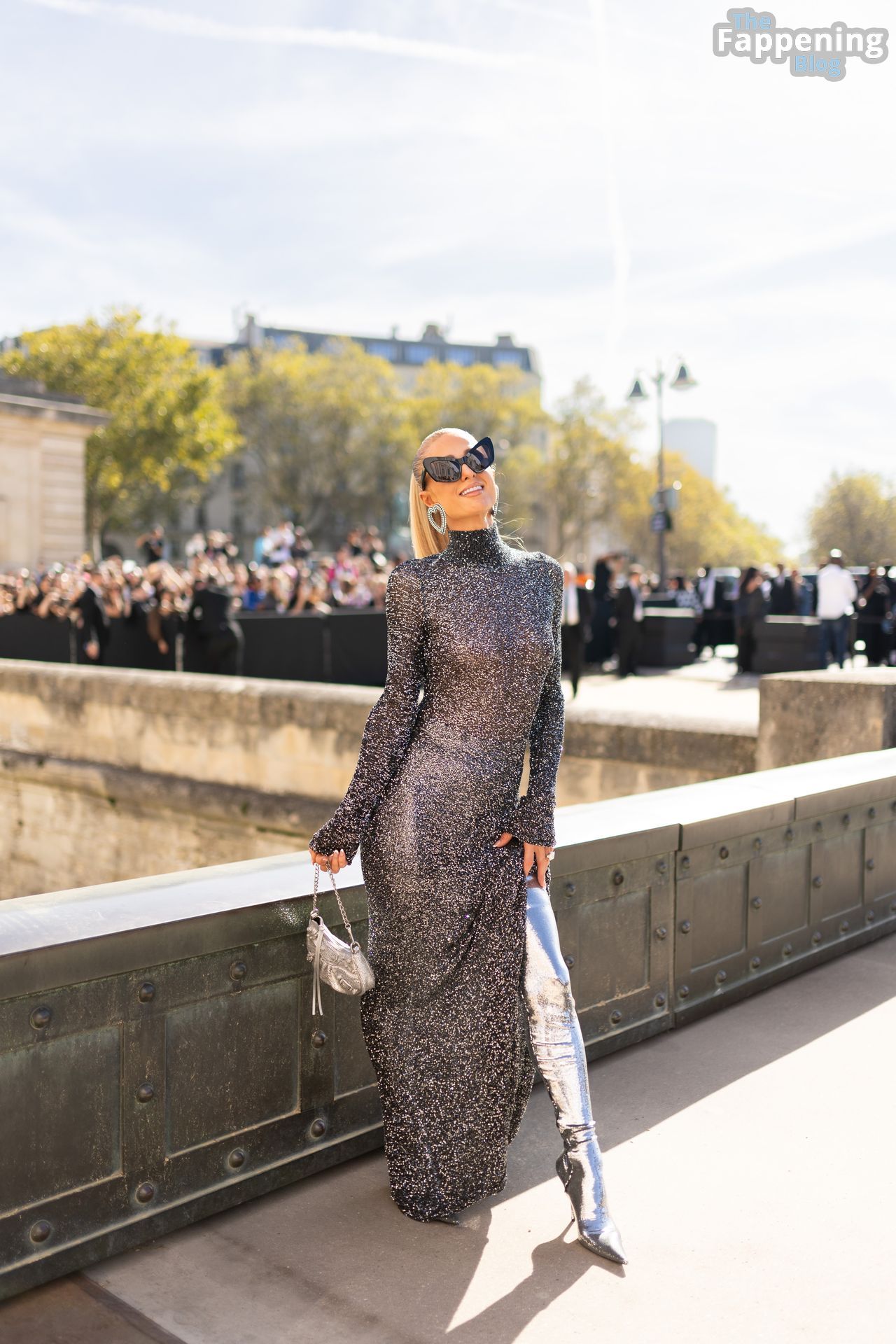 Paris Hilton Goes Braless Departing Balenciga Fashion Show in Paris (187 Photos)