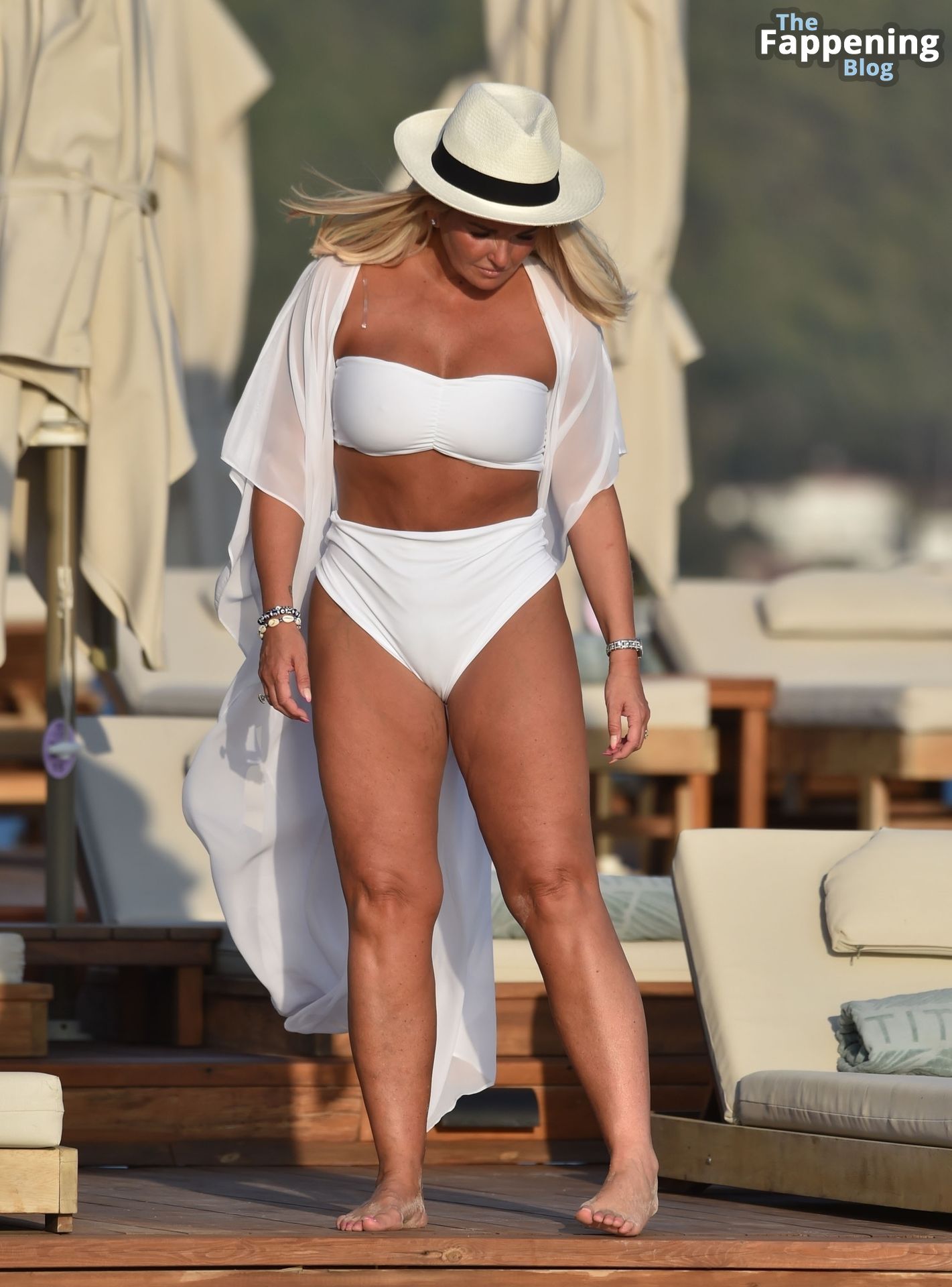 Jennifer Ellison Shows Off Her Sexy Figure in a White Bikini While on a Holiday in Turkey (22 Photos)