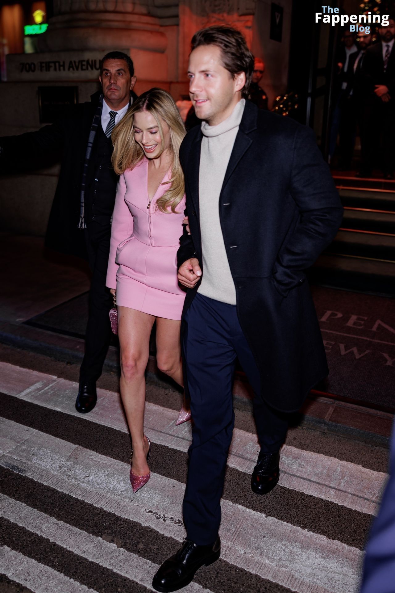Margot Robbie Steps Out in All Pink to Head to a Screening of “Barbie” in NYC (80 Photos)