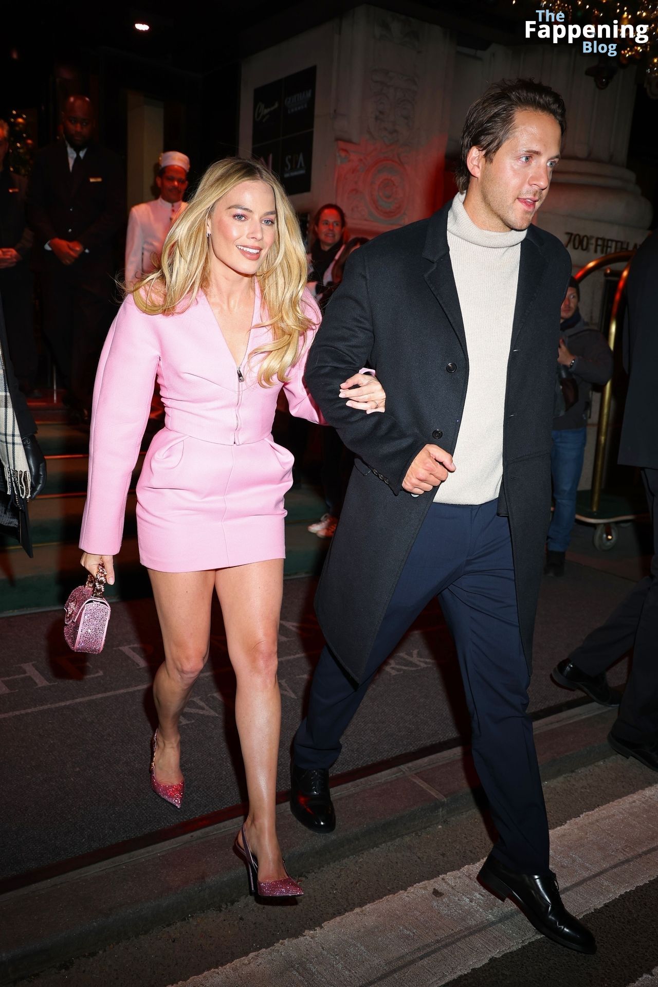 Margot Robbie Steps Out in All Pink to Head to a Screening of “Barbie” in NYC (80 Photos)