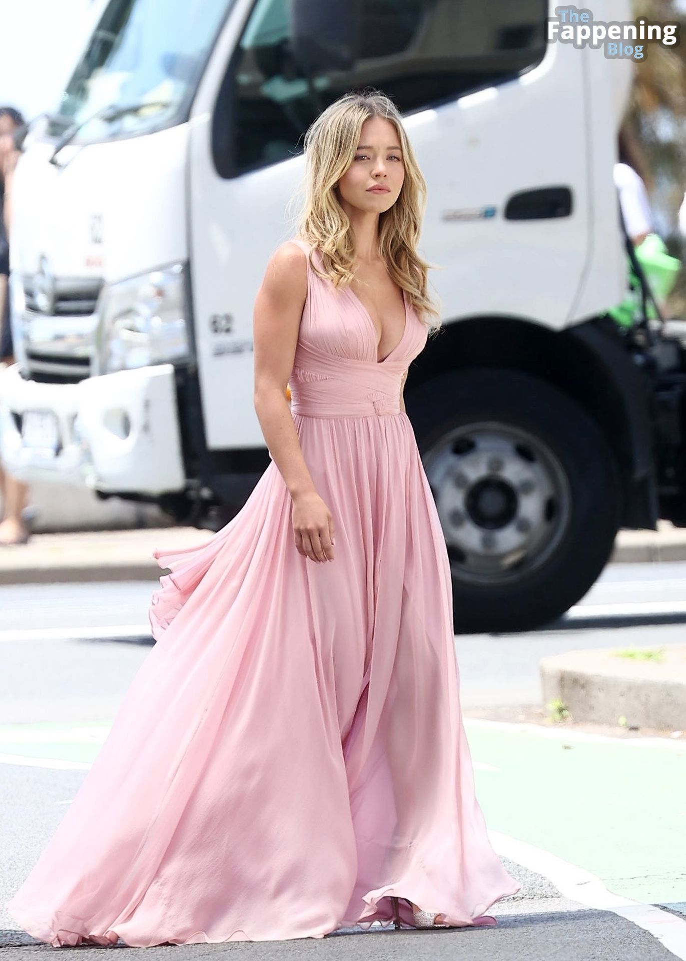 Sydney Sweeney Dazzles on Bondi Set in a Pink Gown (78 Photos)