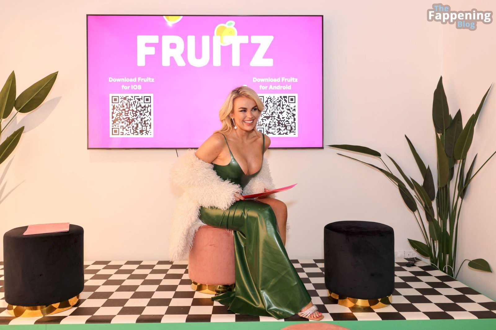 Tallia Storm Looks Hot in a Latex Dress at the Fruitz Store launch in London (12 Photos)