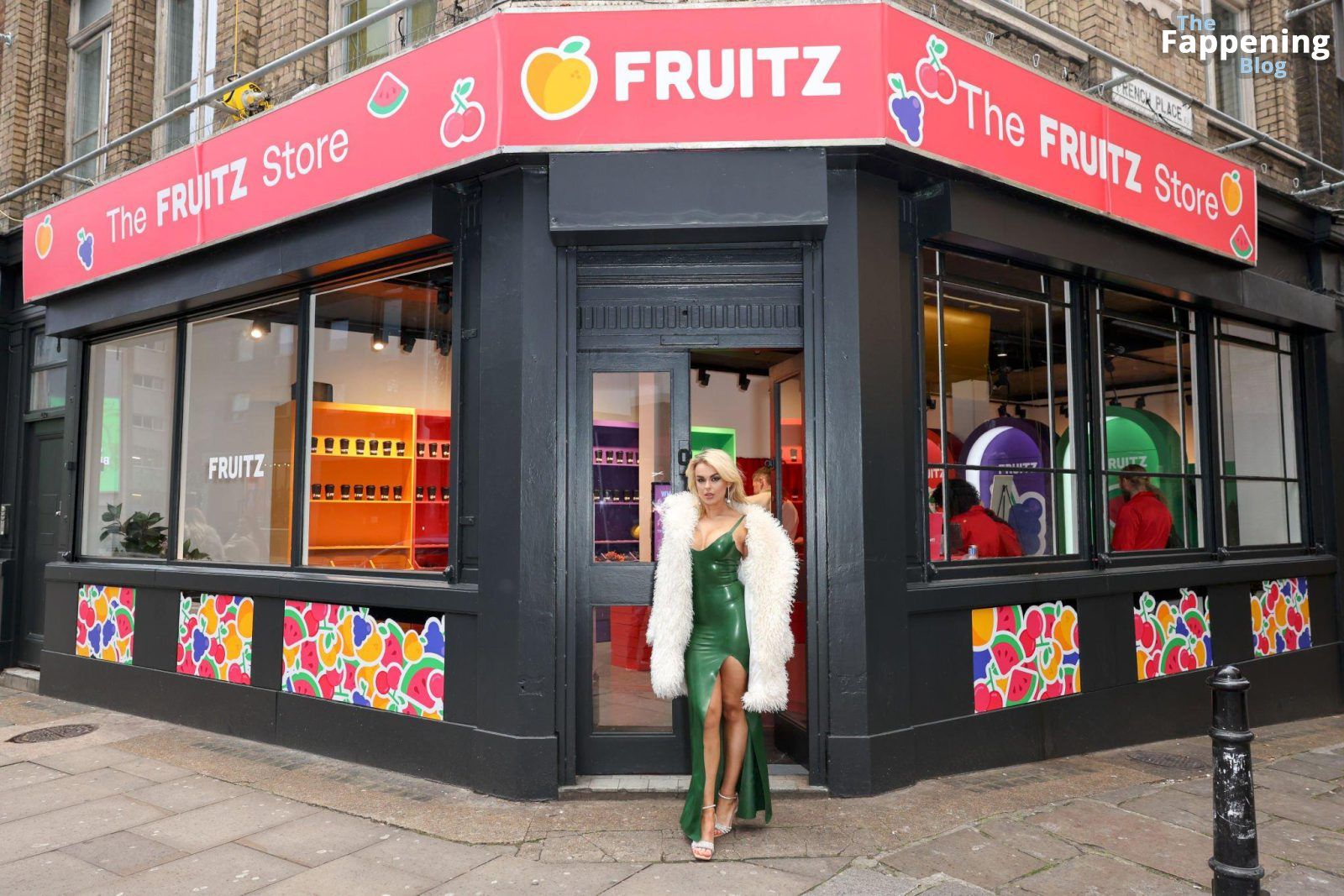 Tallia Storm Looks Hot in a Latex Dress at the Fruitz Store launch in London (12 Photos)