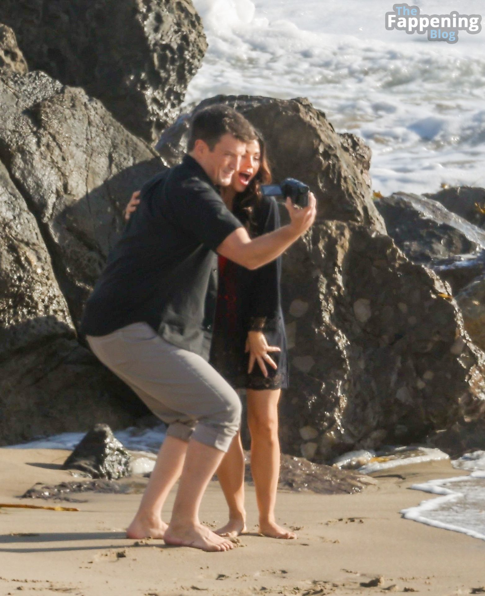 Jenna Dewan Plays a Pregnant Woman in Scenes for “The Rookie” with Nathan Fillion in Malibu (172 Photos)