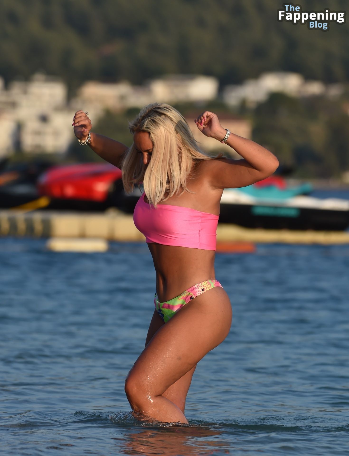 Jennifer Ellison Shows Off Her Stunning Figure in a Pink Bikini in Turkey (38 Photos)