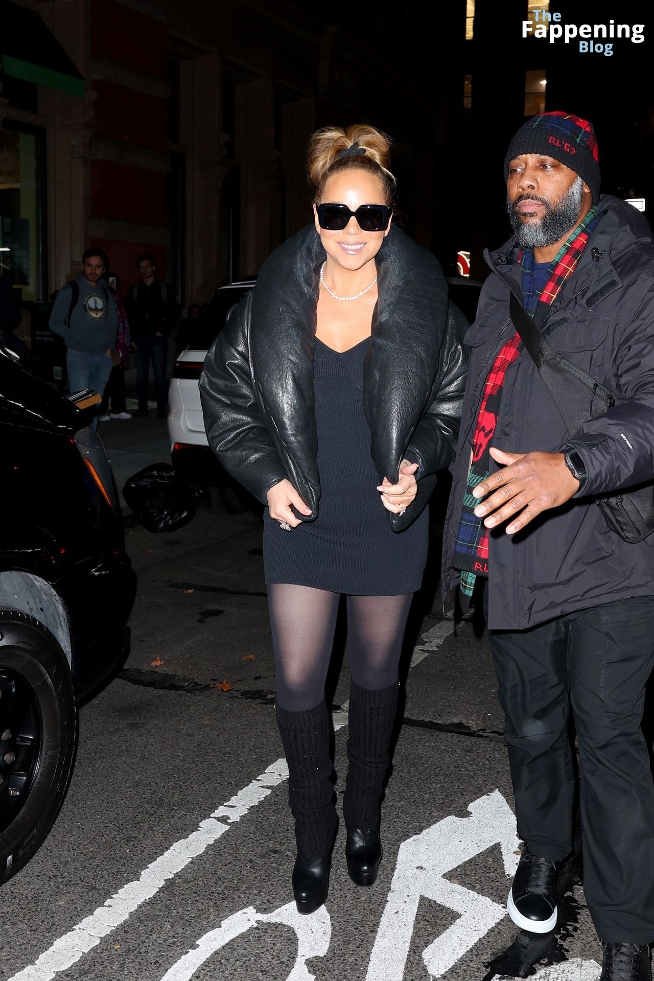 Mariah Carey Looks Sexy in a Black Dress as She Departs a Recording Studio in NY (32 Photos)