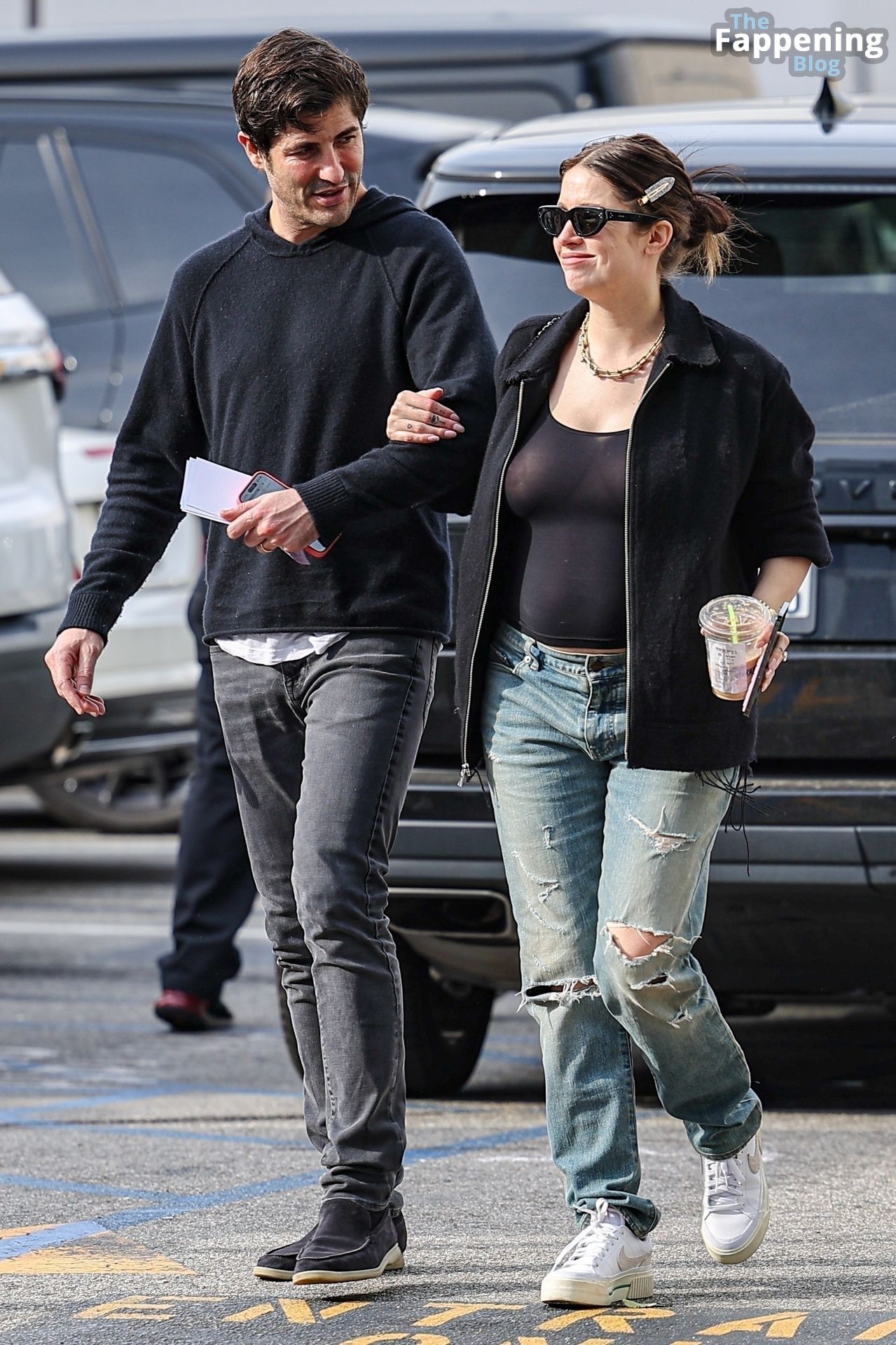 Ashley Benson Displays Her Baby Bump &amp; Boobs on a Lunch Date with Brandon Davis in Beverly Hills (97 Photos)