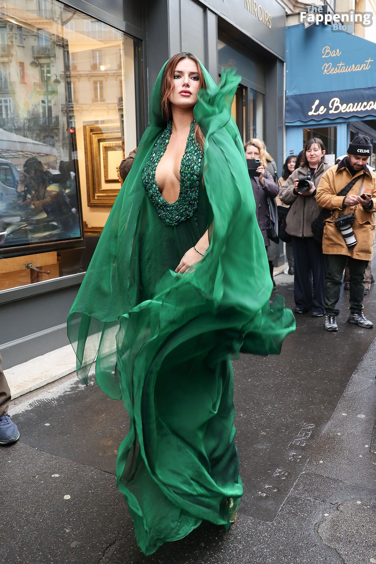 Bella Thorne Displays Her Sexy Tits at the he Stephane Rolland Haute Couture Show in Paris (38 Photos)