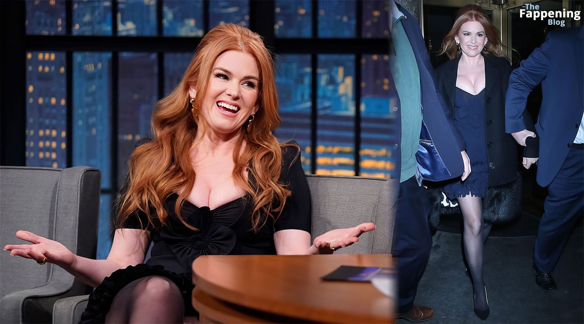Isla Fisher Displays Her Sexy Tits at the Late Night with Seth Meyers (21 Photos)