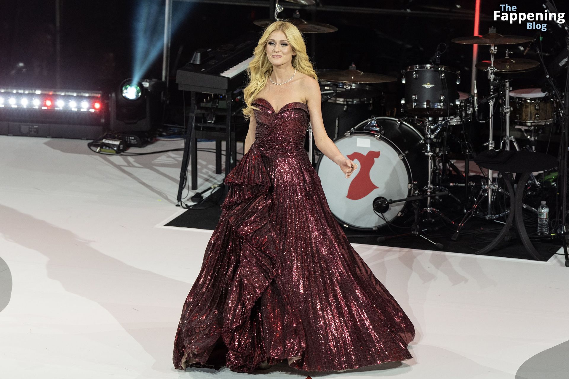 Katherine McNamara Stuns in a Red Dress at the AHA’s Red Dress Collection Concert (43 Photos)