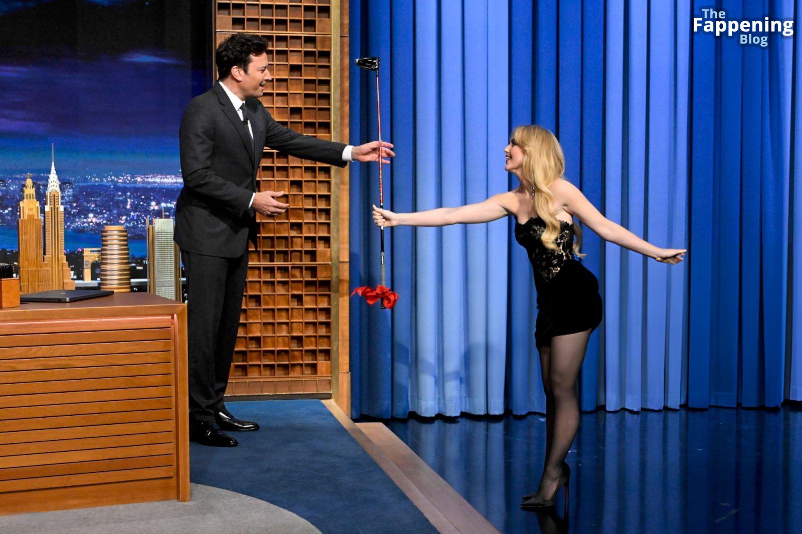 Kathryn Newton Shows Off Her Slender Legs on “The Tonight Show” (15 Photos)