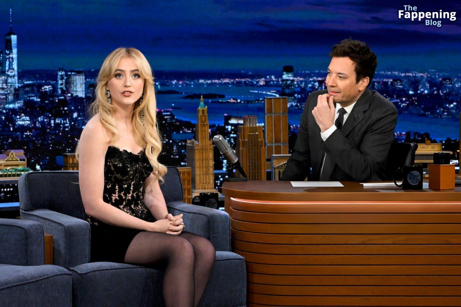 Kathryn Newton Shows Off Her Slender Legs on “The Tonight Show” (15 Photos)