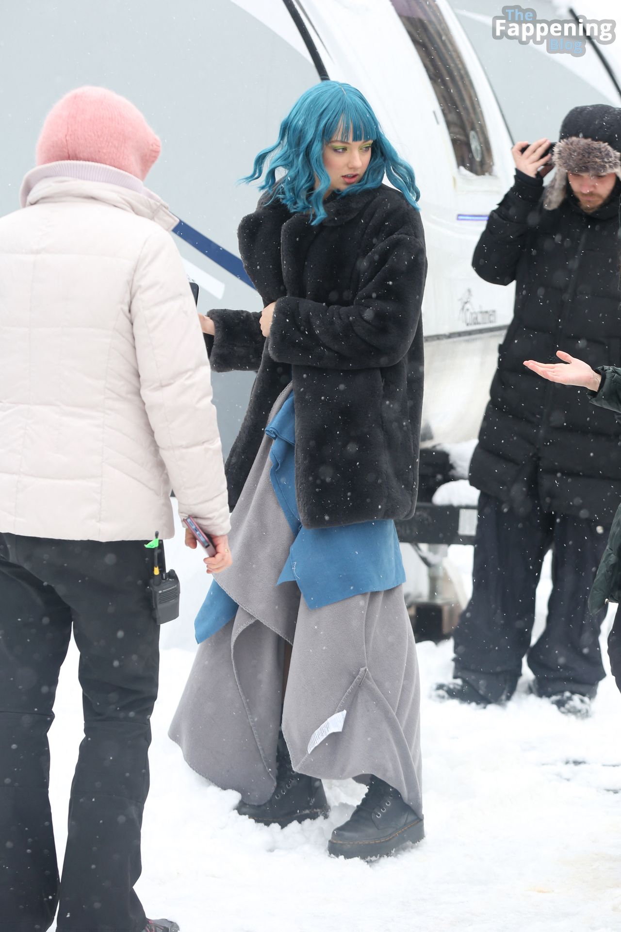 Lilly Krug is Seen at the Base Camp of the “April X” Movie Set (13 Photos)