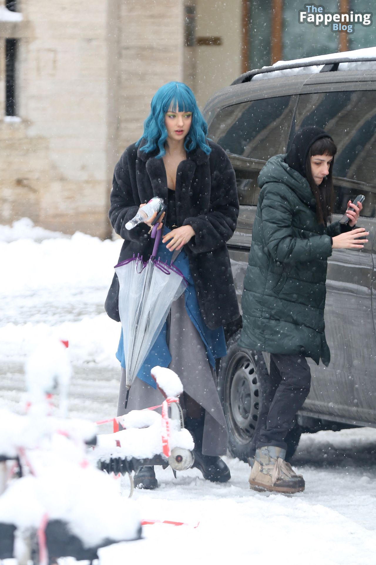 Lilly Krug is Seen at the Base Camp of the “April X” Movie Set (13 Photos)